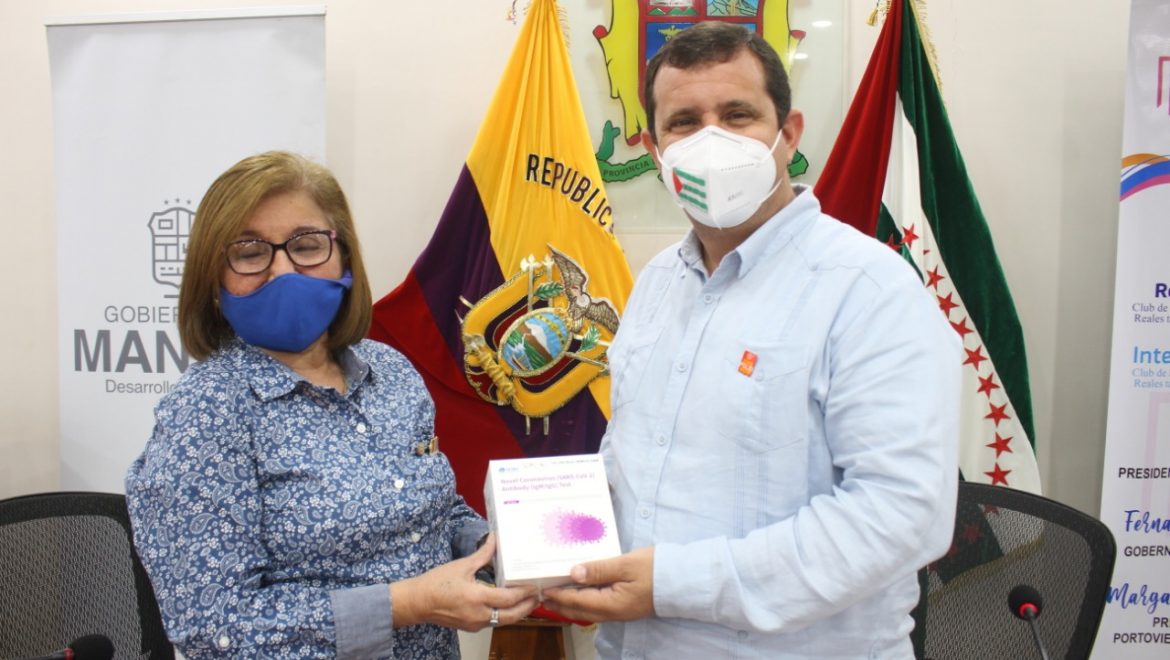 5 MIL PRUEBAS RÁPIDAS FUERON DONADAS AL GOBIERNO DE MANABÍ